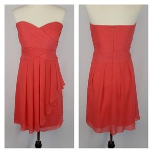 David's Bridal Short Crinkle Chiffon